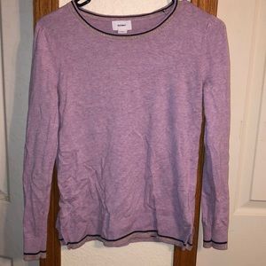 Purple Sweater with Gold Trim Accent